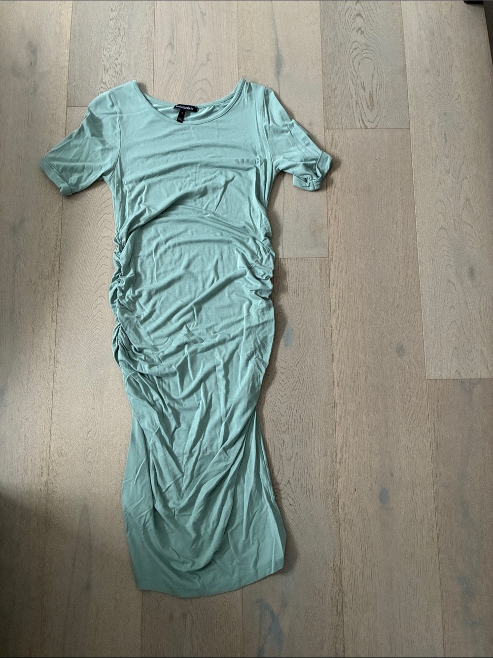 Isabella Oliver Mint Green Ruched Maxi Dress